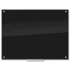 U Brands 47 x 35 Glass Dry Erase Board - Black Surface