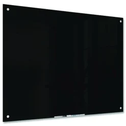 U Brands 47 x 35 Glass Dry Erase Board - Black Surface