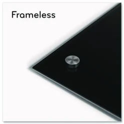 U Brands 47 x 35 Glass Dry Erase Board - Black Surface