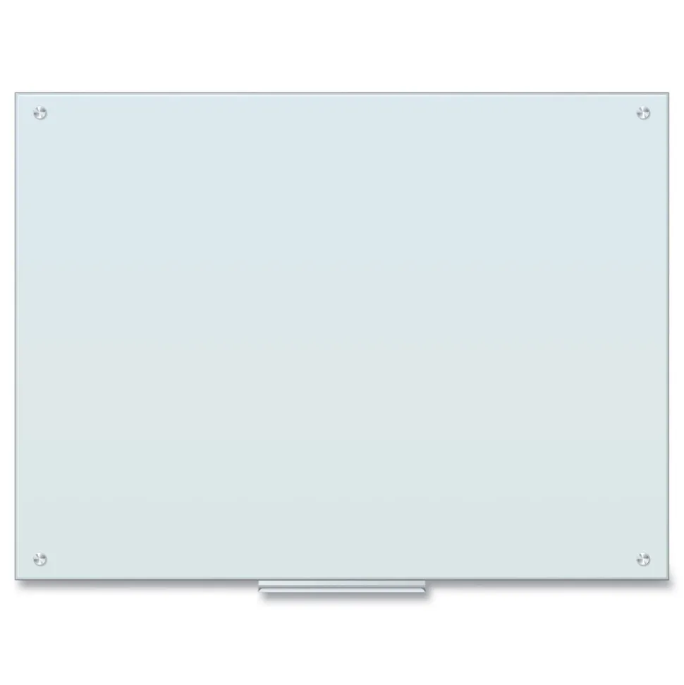 U Brands 47 x 35 Glass Dry Erase Board - White Surface