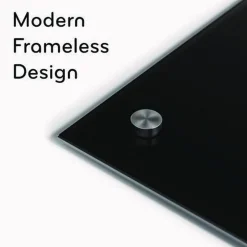 U Brands 35 x 23 Glass Dry Erase Board - Black Surface