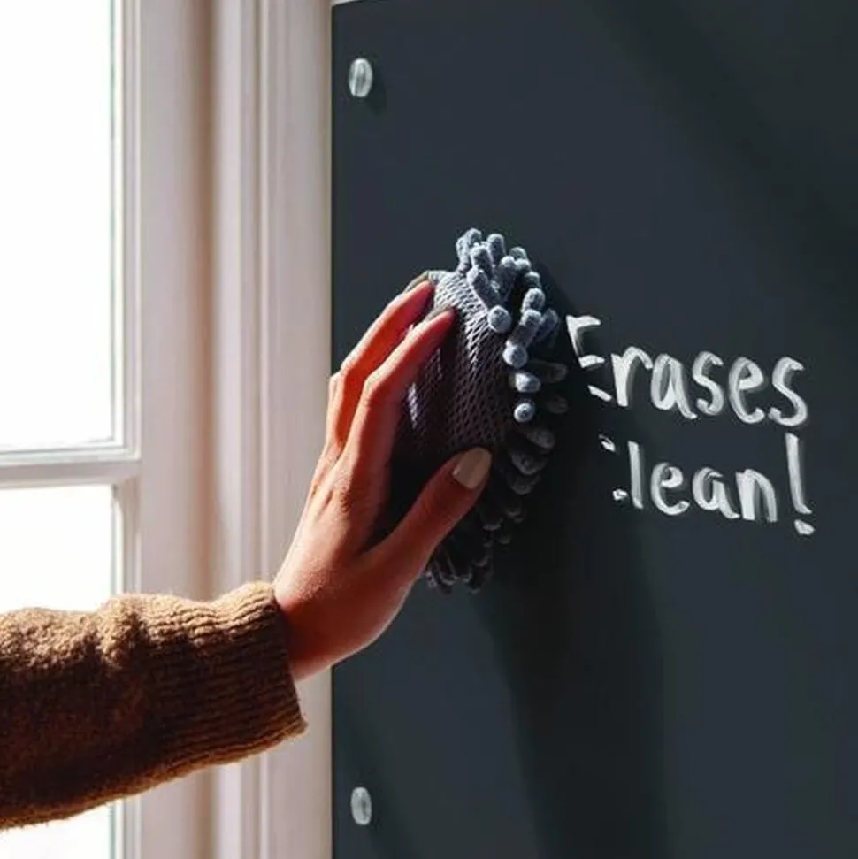 U Brands 35 x 23 Glass Dry Erase Board - Black Surface