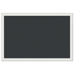 U Brands 30 x 20 Magnetic Chalkboard with Decor Frame - Black Surface/White Wood Frame
