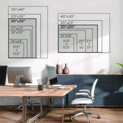 U Brands 30 x 20 Magnetic Chalkboard with Decor Frame - Black Surface/White Wood Frame