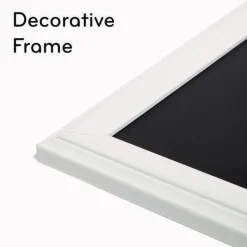 U Brands 30 x 20 Magnetic Chalkboard with Decor Frame - Black Surface/White Wood Frame