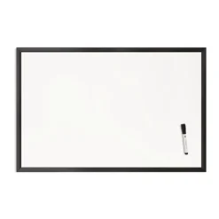 U Brands 35 x 23 Magnetic Dry Erase Board with Wood Frame - White Surface/Black Frame