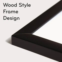 U Brands 35 x 23 Magnetic Dry Erase Board with Wood Frame - White Surface/Black Frame