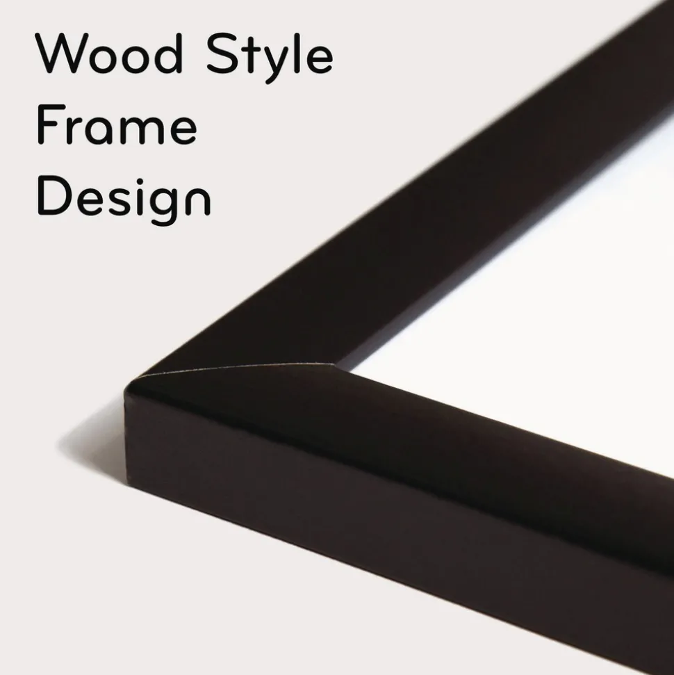 U Brands 35 x 23 Magnetic Dry Erase Board with Wood Frame - White Surface/Black Frame