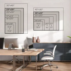 U Brands 35 x 23 Magnetic Dry Erase Board with Wood Frame - White Surface/Black Frame
