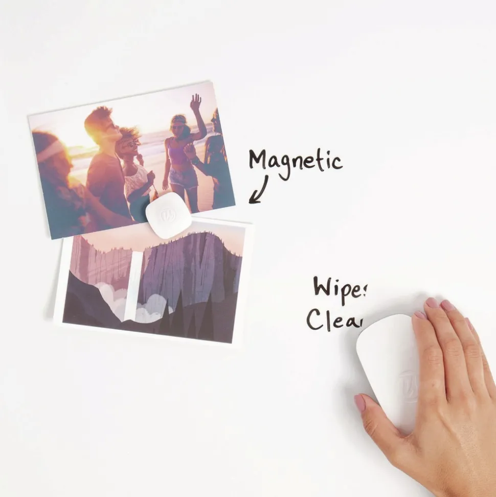 U Brands 35 x 23 Magnetic Dry Erase Board with Wood Frame - White Surface/Black Frame