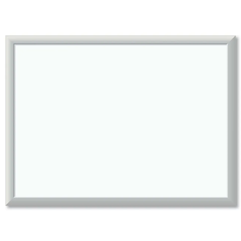 U Brands 23 x 17 Melamine Dry Erase Board - White Surface/Silver Frame