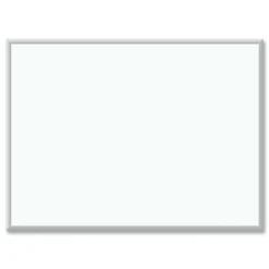 U Brands 47 x 35 Melamine Dry Erase Board - White Surface/Silver Frame