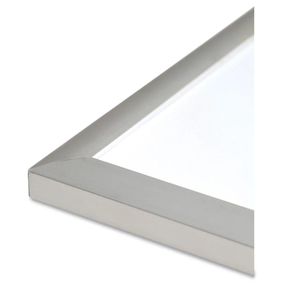 U Brands 47 x 35 Melamine Dry Erase Board - White Surface/Silver Frame
