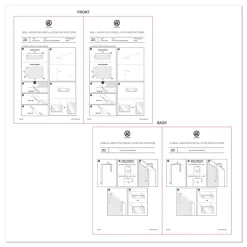 U Brands 20 x 5.5 Undated One-Week Cubicle Glass Dry Erase Board - White Surface