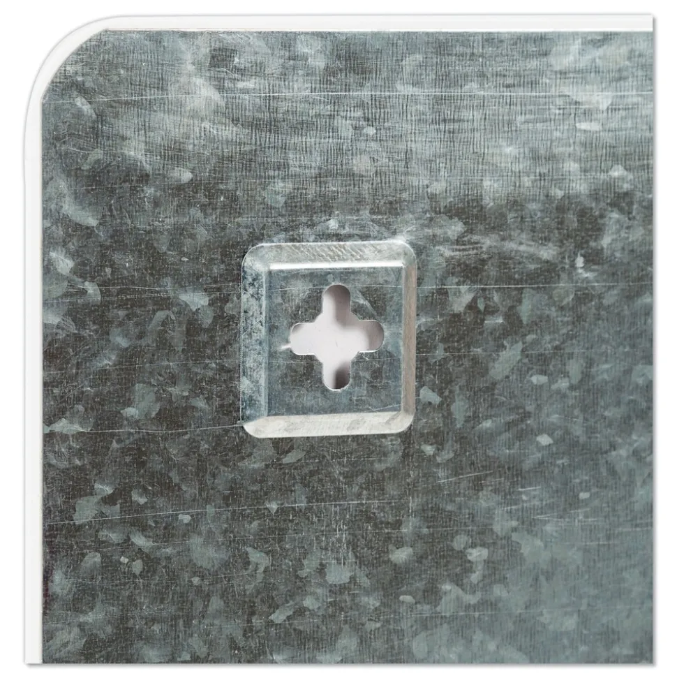 U Brands 20 x 5.5 Undated One-Week Cubicle Glass Dry Erase Board - White Surface