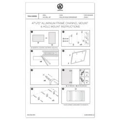 U Brands PINIT 72 in. x 48 in. Magnetic Dry Erase Board - White Surface/Satin Aluminum Frame