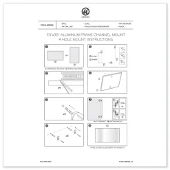 U Brands PINIT 35 x 23 Magnetic Dry Erase Undated One Month Calendar - White