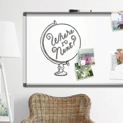 U Brands PINIT 35 x 23 Magnetic Dry Erase Board - White