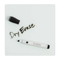 U Brands U-Defense Antimicrobial Broad Chisel Tip Dry-Erase Markers - Black (12/Pack)