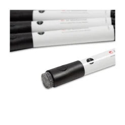 U Brands U-Defense Antimicrobial Broad Chisel Tip Dry-Erase Markers - Black (12/Pack)