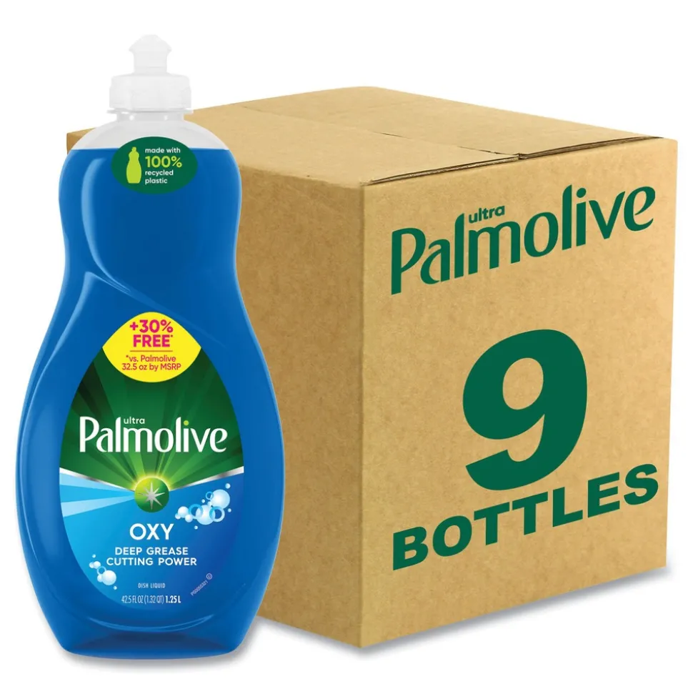 Ultra Palmolive 32 oz. Bottle Oxy Dishwashing Liquid - Fresh Scent (9/Carton)