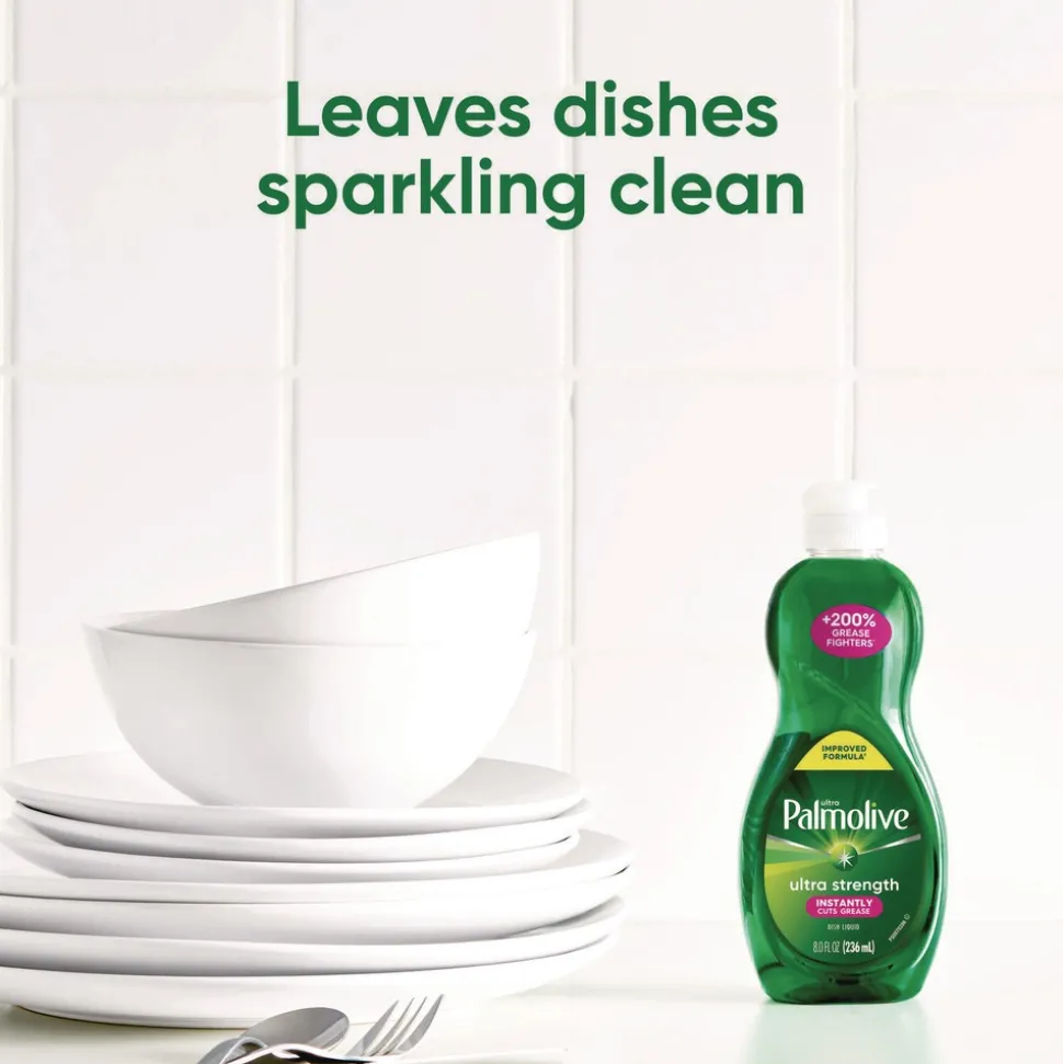 Ultra Palmolive 8 oz. Bottle Dishwashing Liquid - Fresh Scent (16/Carton)