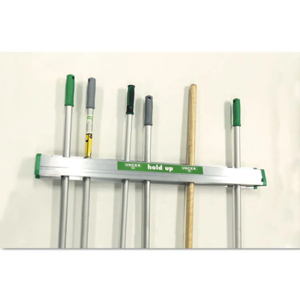Unger 36 in. W x 3.5 in. D x 3.5 in. H Hold Up Aluminum Tool Rack - Aluminum/Green