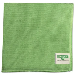 Unger 16 in. x 15 in. SmartColor Microfiber MicroWipes - Green (10/Pack)