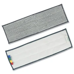Unger Excella 20 in. x 6 in. Reusable Mopping Pad - Gray with Color-Coding Tabs
