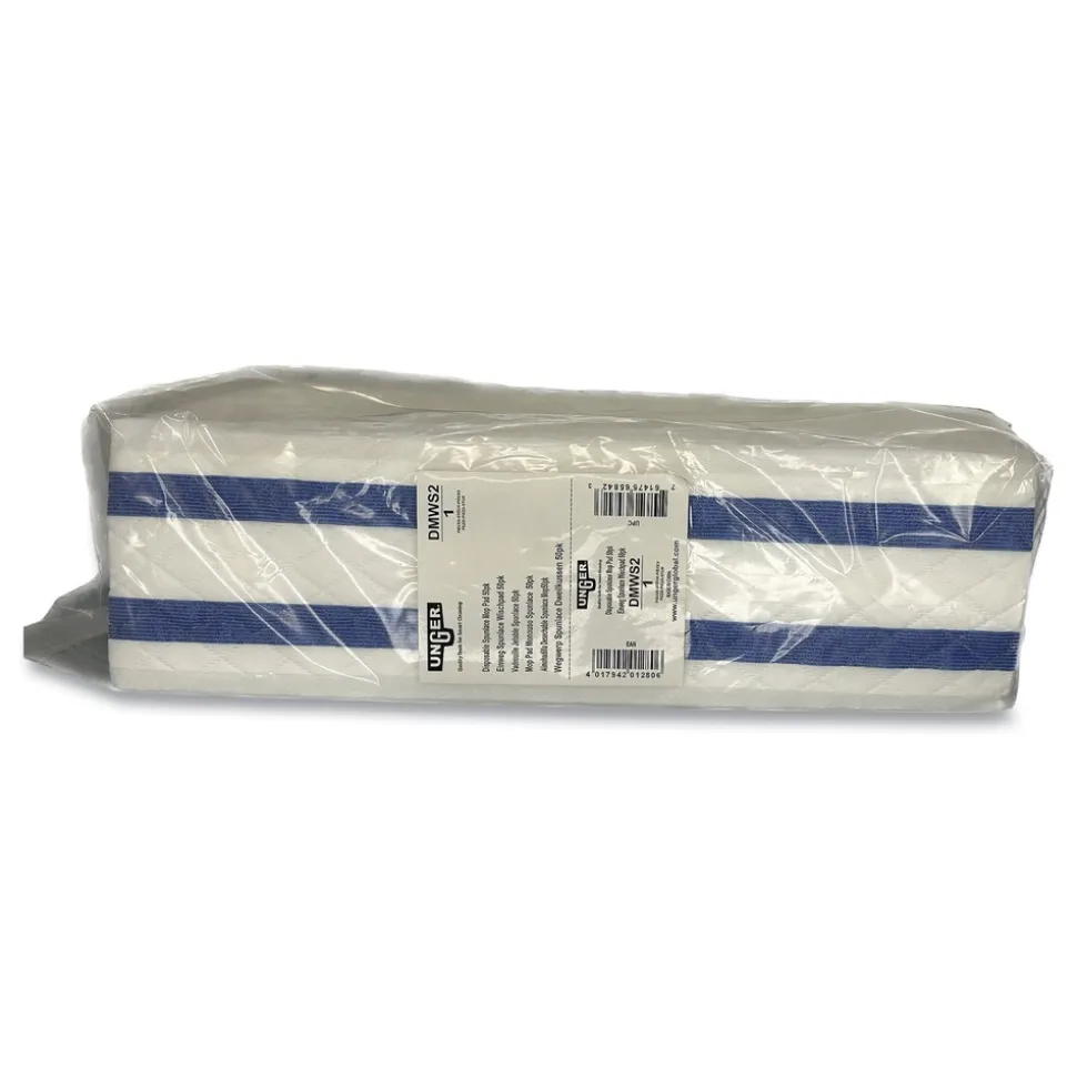 Unger Excella 18.5 in. x 5 in. Single-Use Spunlace Mop Pad - White