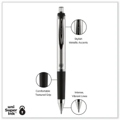 uni-ball 207 Impact Bold 1 mm Retractable Gel Pen - Black Ink/Black Barrel