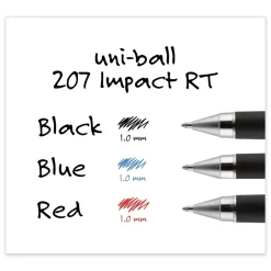 uni-ball 207 Impact RT Gel Bold 1 mm Conical Tip Pen Refills - Blue Ink (2/Pack)