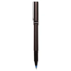uni-ball Deluxe Extra-Fine 0.5 mm Rollerball Pen - Blue Ink/Metallic Gray/Black/Blue Barrel (1-Dozen)