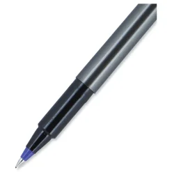 uni-ball Deluxe Extra-Fine 0.5 mm Rollerball Pen - Blue Ink/Metallic Gray/Black/Blue Barrel (1-Dozen)