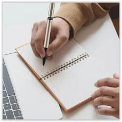 uni-ball Deluxe Extra-Fine 0.5 mm Rollerball Pen - Blue Ink/Metallic Gray/Black/Blue Barrel (1-Dozen)