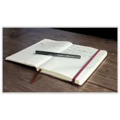 uni-ball Deluxe Extra-Fine 0.5 mm Rollerball Pen - Blue Ink/Metallic Gray/Black/Blue Barrel (1-Dozen)