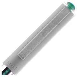 uni-ball Fine 0.7 mm VISION Stick Roller Ball Pen - Green Ink, Silver/Green/Clear Barrel (1-Dozen)
