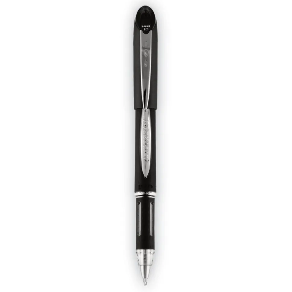 uni-ball Jetstream Bold 1 mm Hybrid Gel Pen - Black/Silver Barrel