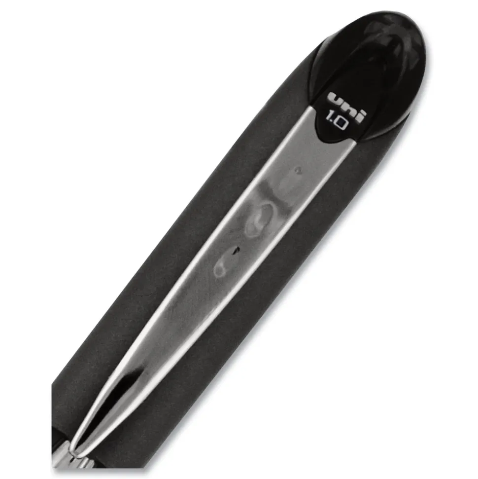 uni-ball Jetstream Bold 1 mm Hybrid Gel Pen - Black/Silver Barrel