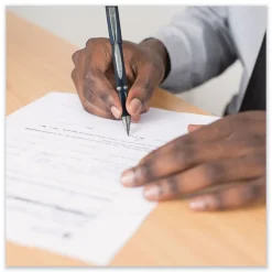 uni-ball Jetstream Hybrid Bold 1 mm Gel Pen - Black/Silver/Blue Barrel