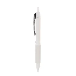 uni-ball Medium 0.7 mm 207 Plusplus Retractable Gel Pen - Black Ink, White Barrel (1-Dozen)