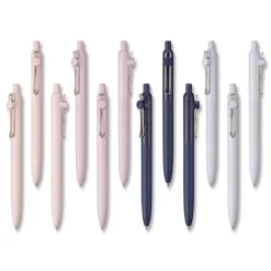 uni-ball Medium 0.7 mm Zento Retractable Gel Pen - Black Ink, Assorted Barrel (1-Dozen)