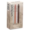uni-ball Medium 0.7 mm Zento Retractable Gel Pen - Black Ink, Assorted Barrel Colors (1-Dozen)