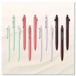 uni-ball Medium 0.7 mm Zento Retractable Gel Pen - Black Ink, Assorted Barrel Colors (1-Dozen)