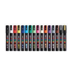 uni-ball Medium Bullet Tip Water-Based Paint Markers - Assorted Colors (16/Pack)