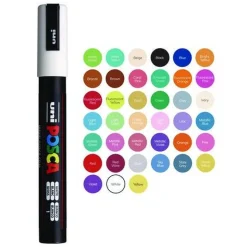 uni-ball Medium Bullet Tip Water-Based Paint Markers - Assorted Colors (16/Pack)