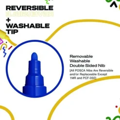 uni-ball Medium Bullet Tip Water-Based Paint Markers - Assorted Colors (16/Pack)