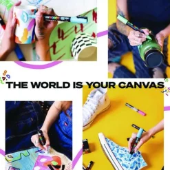 uni-ball Medium Bullet Tip Water-Based Paint Markers - Assorted Colors (16/Pack)