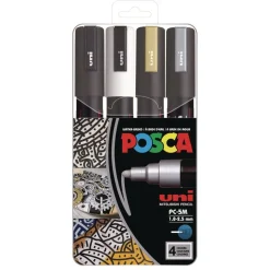 uni-ball Medium Bullet Tip Water-Based Paint Markers - Assorted Colors (4/Set)