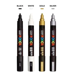uni-ball Medium Bullet Tip Water-Based Paint Markers - Assorted Colors (4/Set)